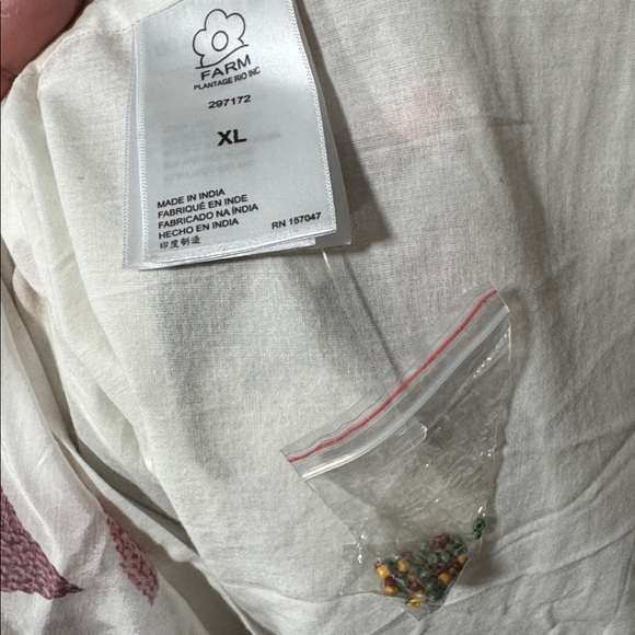 Farm Rio 🌴🍍XL Tropical Pineapple Palm Embroidered Beaded Midi Dress - Picture 12 of 14